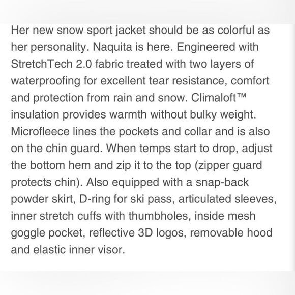 Sunice Girls Waterproof Ski Jacket - Picture 6 of 7